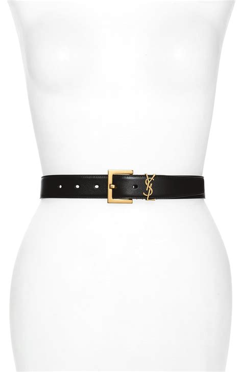 Saint Laurent YSL Cintura Leather Belt 